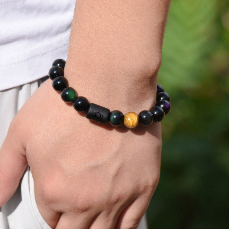Chinese Zodiac-Natural Obsidian Attract Luck
