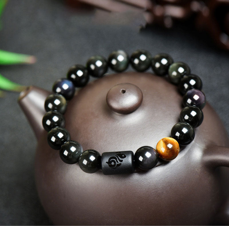 Chinese Zodiac-Natural Obsidian Attract Luck