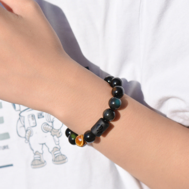 Chinese Zodiac-Natural Obsidian Attract Luck