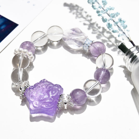 Attract Charm-Purple Ace Natural amethyst bracelet